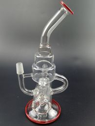 glass water bongs red heady bong hookahs 9inch oil burner dab rig 14mm joint for chicha shisha