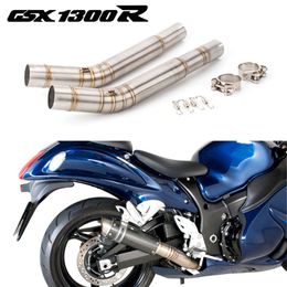 Motorcycle Exhaust Middle Link Pipe Escape mid Connection Pipe System For Suzuki Hayabusa GSX1300R GSXR1300 Hayabusa 2008 - 2017