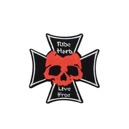 10 pcs Cool Embroidery Skeletal Skull Badge Patches for Clothing Iron Embroidered patch applique iron on patches sewing accessories for DIY