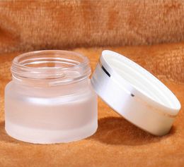 50g frosted glass jars, 50ml frost cream jars for skin care cream bottles, 50g glass empty cosmetic containers