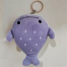 50PCS Plush Flat Head Little Whale Toy Small Pendant Creative Cute Marine Animal Series Stuffed Smiley Shark Toys Explosion 12CM