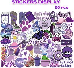 50Pcs VSCO Cute Purple Tone Stickers Pack Non-random Graffiti Car Bike Luggage Sticker Laptop Skateboard Motor Water Bottle Decals