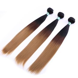 Extensão de cabelo sintético de alta qualidade extensões de cabelo peruano alto tempreture fibra marrom pacotes trançando cabelo direto para mulheres negras