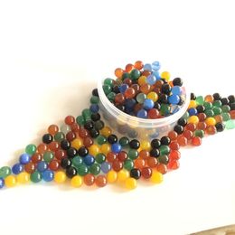 6 milímetros 8 milímetros Jade rubi Terp pérolas de quartzo Dab Beads Balls Insert para fiação Carb Caps Quartz Banger Nails copo de água Bongos Dab Rigs