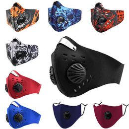 -Filter Radfahren Gesichtsmaske mit Atemschutzventil PM2.5 Mundmaske Anti-Staub-Schutzaußen Sport im Freien Motorrad-Fahrrad