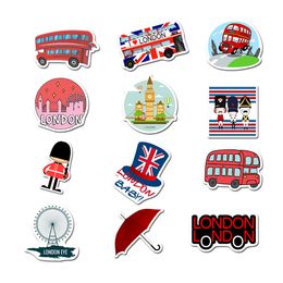 Fedex Shipping Wholesale 50pcs/pack London Bus Stickers Car Luggage Helmet Laptop Skateboard Guitar Helmet Decal Kids Toys