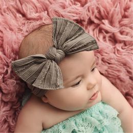 Color s￳lido El￡stico Bowknot Diadema TwistedWire Ears Bands Baby Kids Hoop Will and Sandy Fashion Gift