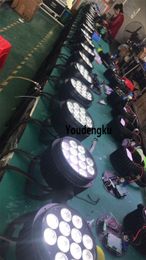 10pcs outdoor led par rgbw 4in1 flat par led dmx 12x10w american dj slim par 64 led waterproof light