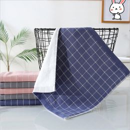 children cotton towel 3434cm soft reusable bibs square towels 100 cotton grid infant face wipe cloth