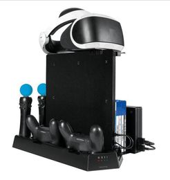 Suporte Vertical Cooling estação de carregamento para PS4 SLIM PRO Controladores VR Multi-funcional carregador de suporte de refrigeração