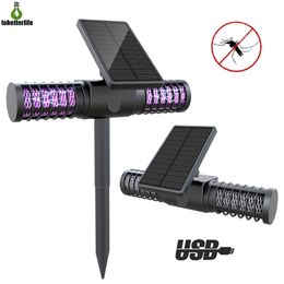 Solar Mosquito Killer Lamp Outdoor Anti Mosquito Lamp USB Insect Killer Waterproof UV Fly LED Mosquitos Trap
