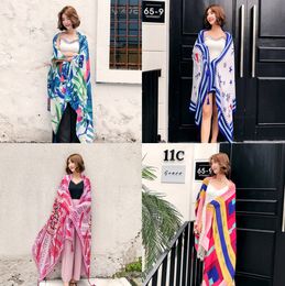 The latest model 180X100CM size beach towel, 10,000 styles to choose from American trend of oversized long shawl female summer towels