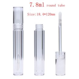 Empty 7.8ML Lipgloss Tubes Round Transparent Crystal Lip Gloss Tubes With Wand 5.5ml square Empty Lip Gloss Tubes Clear