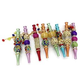 Handmade metal Hookah Mouthpiece Mouth Tips Pendant Arab Shisha Animal Skull Shaped Philtre Inlaid Jewellery Diamond Smoking