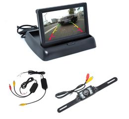 4.3"Car Monitor Foldable Colour TFT-LCD Monitor Car Reverse Rearview Parking System LCD Monitor for Car Rear view Camera