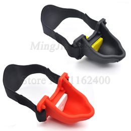 Silicone Piss Urinal Bite Plug Mouth Gag With 4pcs Gag Ball Bondage Fetish Harness Slave BDSM Adult Games Sex Toys For Women Man Y200616