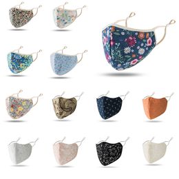 Paisley flower lace camouflage solid Colour designer face mask adjustable protective mask dust and haze breathable Sunshade face masks