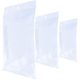 Small White/Clear Zipper Plastic Retail Pack Bag Zip Package With Hang Hole for Sample Tea Coffee Phone Accessories