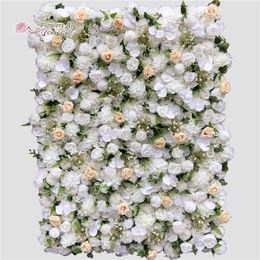 Artificial Flowers Wall Panel And Fake Flower Wedding Background Decoration With Shining Star GY800