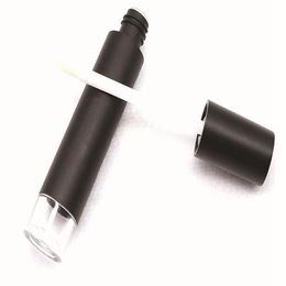 New Arrival 6ml Matte Black Lip Gloss Tube, High Quality Lip Gloss Container,Frosted Black Lip Gloss Tube, Makeup Tool