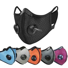 Cycling Face Outdoor Sports Training Designer Face Mask PM2.5 Anti-pollution Running Mask Activated Carbon Filter Washable Mask