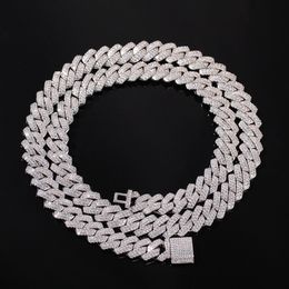 Iced Out Cuban Link Chain Mens Gold Silver Hip Hop Jewellery Necklace