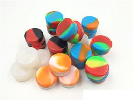 5ml Silicone Dab Containers Dry Herb Storage Box Round Dab Wax Empty Jars Smoke Oil Organizer For Pipe Accessory