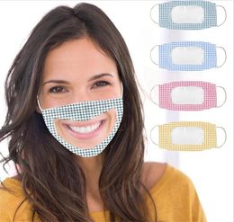 2020 new Lip language face Masks daze proof clear soft PET visable mouth face cover mask fashion washable resuable masks