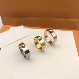 Hot Sale designer Rings Stainless Steel Luxury 18K Gold Plated Rings Men Women Ring Rose Gold Plated Jewellery L rings