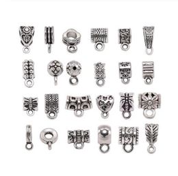 300pcs/lot mixed alloy Bail Beads Spacer Beads Charms Sliver Plated for Jewellery DIY Making