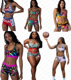 Women Designer Swimsuit Shark 2 piece Luxury Bikini Set Push Up Vest Tank Bra + Shorts Set Trunk Tankinis Beach Swimming Bathing Suit D72705