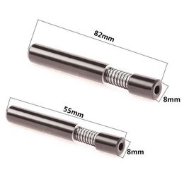 Spring Mouth Metal Pipe Aluminium one hitter 82mm or 55mm with spring bats can clean itself Cigarette Pipes