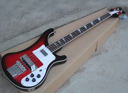 Black&red 4 strings 4003 Ricken electric bass guitar with Rosewood fretboard