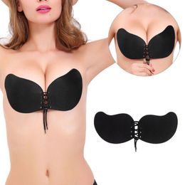 Women Sexy Strapless Bras Ladies Instant Breast Lift Invisible Silicone Push Up Mango Bra Female Fashion Solid Color Bras1314d