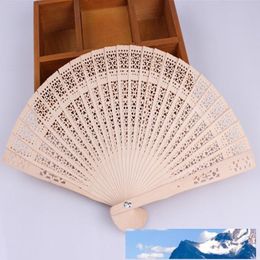 New Chinese Aromatic Wood Pocket Folding Hand Held Fans Elegent Home Decor Party Favours fast shipping