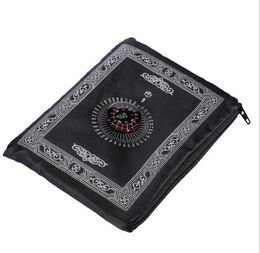 10pcs Islamic travel pocket prayer mat with compass 100*60cm muslim prayer rug foldable Waterproof Blanket