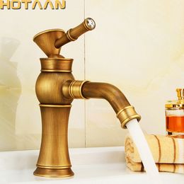 Free shipping Contemporary Concise Bathroom Faucet Antique bronze finish Brass Basin Sink Faucet Single Handle water taps YT5090