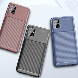 Carbon Fibre Anti-Scratch Non-Slip Soft TPU Protective Case for Samsung Galaxy A10 A10S A10E A20 A20S A20E A30 A40 A50 A60 A70 M10 M20 M30