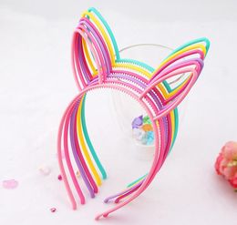 Candy-colored rabbit ear headband Korean version of the best-selling holiday antler headband children fashion girls hair accessories