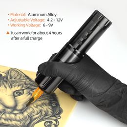 -Máquina do tatuagem Novo Wireless Pen Original portátil exibição Lithium Battery Power Supply LED Digital Tattoo Cartucho Equipamento Needle
