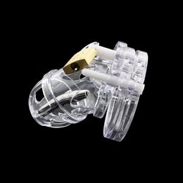 Male Chastity Device with Catheter, Penis Lock Cock Cage, Adult Penis Ring Sex Toys For Men