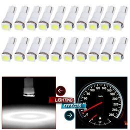 T5 LED Bulb Dashboard Dash Lights White 6000K SMD Wedge Base Car Truck Instrument Indicator AC Lamp Auto Interior Accessories 37 73 74 79