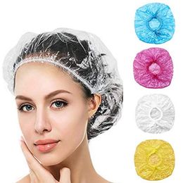 100pcs/pack Disposable Shower Caps Bathing Cap for Women,Travel Spa,Hotel,Hair Salon Bathroom Products JK2005XB