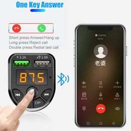 FM Transmitter Bluetooth Car MP3 Audio Player Hands Car Kit 5V 3 1A Dual USB Charger 12-24V TF U Disc Music Player2041