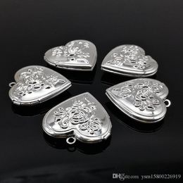 10 pcs silver carve patterns or designs on woodwork heartshaped locket charm pendant 28 mm small pendant fashion accessories