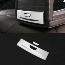 Car Styling Rear Armrest Box Panel Decoration Stickers Trim For BMW 5 Series G30 2018-2020 Stainless Steel Interior Accessories