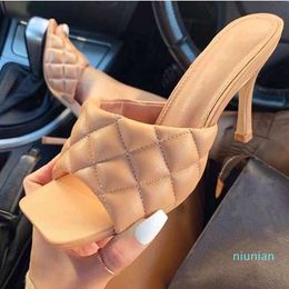 Hot sale-good quality sandals and slippers Hot explosion models in Europe and America square head high-heeled shoes a generation of fat hot