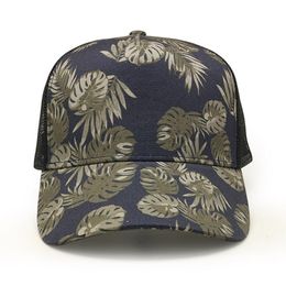 US popular fashion designer Colourful leaves printed hats casual baseball ball caps for women female man girls without top