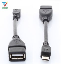 100pcs/lot Micro USB Host Cable OTG 11cm 5pin mini usb cable for tablet pc mobile phone mp4 mp5 Smart Phone