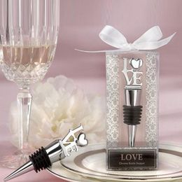 Letter LOVE Metal Wine Bottle Stopper with Gift Box Marriage Gifts and Wedding Party Favours